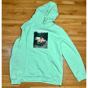 LIL YACHTY H &M LIL Boat Green Hoodie Oversized Baggy Size MEDIUM